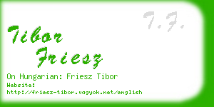 tibor friesz business card